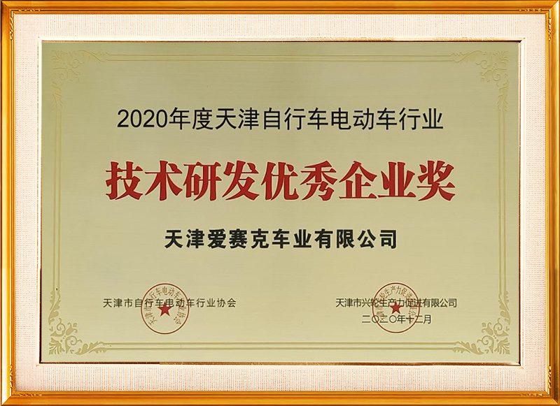 2020-技術研發(fā)優秀企業獎牌